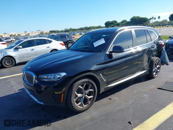 ✅ 2024 BMW X3 sDrive30i • VIN: WBX47DP05RN313770 • Lot: 43221835. Listed on IAAI with 5,328 mi. Free auction sales archive from the USA and detailed vehicle history report at DreamBid. Image 2.
