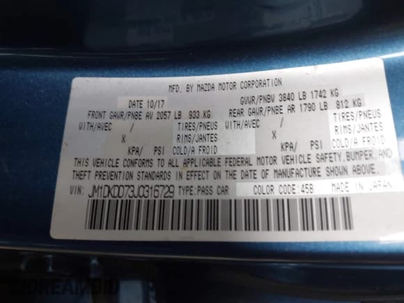 ✅ 2018 Mazda CX-3 Grand Touring • VIN: JM1DKDD73J0316729 • Лот: 41443840. Опубликован ранее на IAAI с пробегом 109 049 миль. Бесплатный доступ к архиву аукционных продаж из США и подробный отчёт об истории автомобиля на DreamBid. Изображение 9.