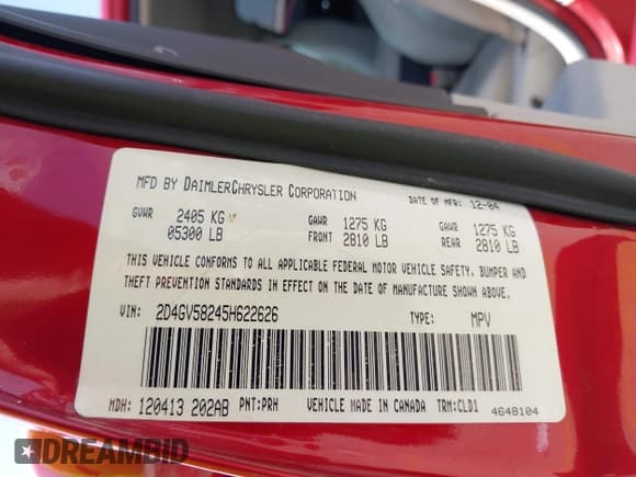 ✅ 2005 Dodge Magnum RT • VIN: 2D4GV58245H622626 • Lot: 42765406. Listed on IAAI with 110,372 mi. Free auction sales archive from the USA and detailed vehicle history report at DreamBid. Image 9.