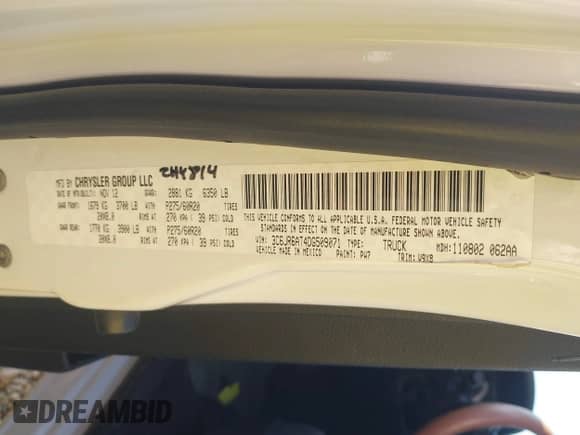 2013 Ram 1500 Express z VIN 3C6JR6AT4DG509071, wystawiony jako IAAI lot #43174479 z przebiegiem 148 276 mil mil oraz . Historia ofert i sprzedaży dostępna na DreamBid. Obrazek 9.