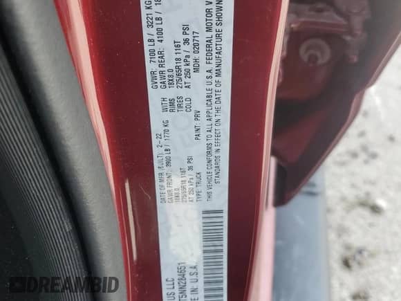 2022 Ram 1500 Lone Star with VIN 1C6SRFFT5NN284651, listed as a Copart auction lot 49073525 with 44,723 mi miles and Salvage title. Bid and sale history available at DreamBid. Image 12.