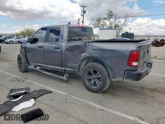 2021 Ram 1500 Warlock z VIN 1C6RR6GG0MS550996, wystawiony jako Copart lot #63658915 z przebiegiem 90 805 mil mil oraz Szkoda całkowita • Salvage title. Historia ofert i sprzedaży dostępna na DreamBid. Obrazek 2.