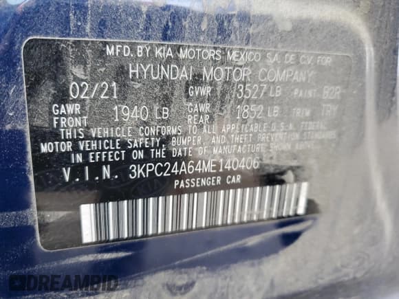 ✅ 2021 Hyundai Accent SE • VIN: 3KPC24A64ME140406 • Лот: 78217824. Опубликован ранее на Copart с пробегом 83 247 миль. Бесплатный доступ к архиву аукционных продаж из США и подробный отчёт об истории автомобиля на DreamBid. Изображение 14.