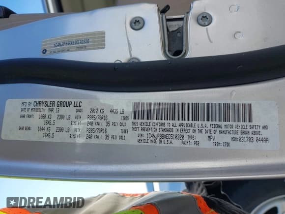 ✅ 2014 Jeep Patriot Sport • VIN: 1C4NJPBBXED510320 • Lot: 43811360. Listed on IAAI with 120,999 mi. Free auction sales archive from the USA and detailed vehicle history report at DreamBid. Image 9.