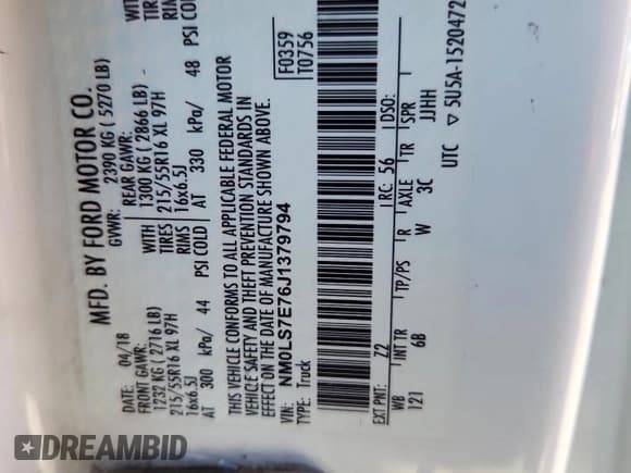 ✅ 2018 Ford Transit Connect XL • VIN: NM0LS7E76J1379794 • Лот: 87120125. Опубликован ранее на Copart с пробегом 135 732 миль. Бесплатный доступ к архиву аукционных продаж из США и подробный отчёт об истории автомобиля на DreamBid. Изображение 14.