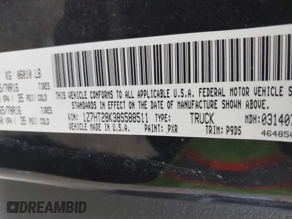 ✅ 2008 Mitsubishi Raider LS • VIN: 1Z7HT28K38S588511 • Лот: 40750993. Опубликован ранее на IAAI с пробегом 196 501 миль. Бесплатный доступ к архиву аукционных продаж из США и подробный отчёт об истории автомобиля на DreamBid. Изображение 9.