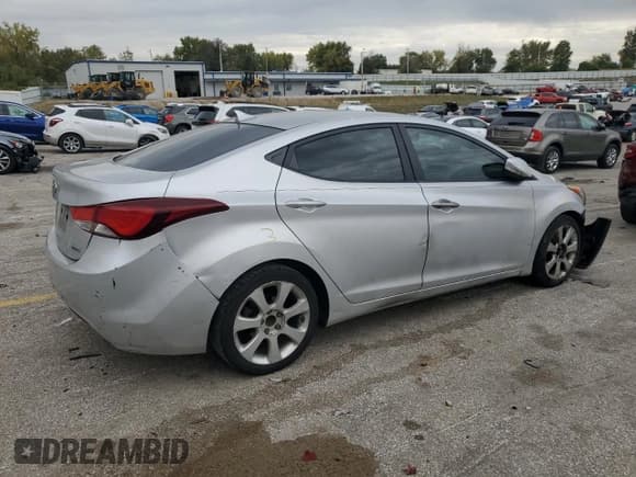 ✅ 2013 Hyundai Elantra GLS • VIN: KMHDH4AE9DU578717 • Lot: 89699395. Listed on Copart with 258,108 mi. Free auction sales archive from the USA and detailed vehicle history report at DreamBid. Image 3.