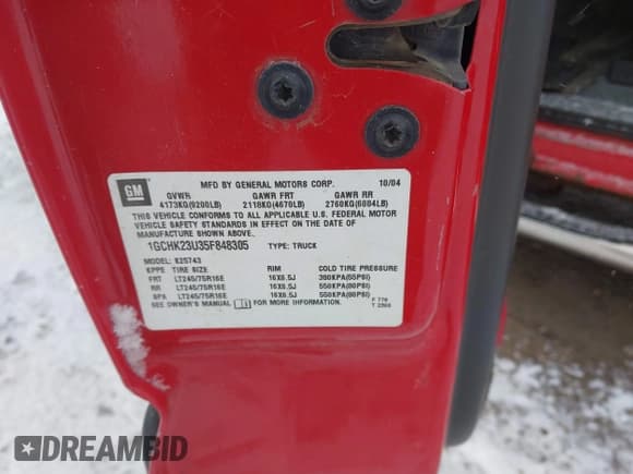 ✅ 2005 Chevrolet Silverado 2500HD LS • VIN: 1GCHK23U35F848305 • Lot: 41555553. Wystawiony na IAAI z przebiegiem 162 899 mil. Bezpłatny archiwum sprzedaży aukcyjnych z USA i szczegółowy raport historii pojazdu na DreamBid. Zdjęcie 9.