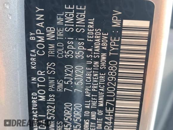 2020 Hyundai Palisade SEL с VIN KM8R44HE7LU029880, выставлен на аукционе Copart как лот 70404094 с пробегом 84 432 миль миль и На запчасти • Non repairable. История ставок и продаж доступна на DreamBid. Изображение 13.