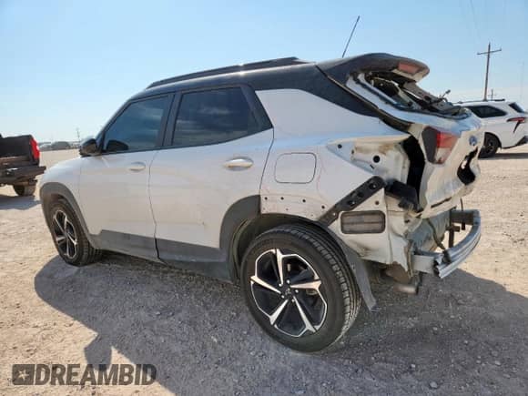2022 Chevrolet TrailBlazer RS with VIN KL79MTSL7NB100898, listed as a Copart auction lot 71034485 with 71,906 mi miles and Salvage title. Bid and sale history available at DreamBid. Image 2.