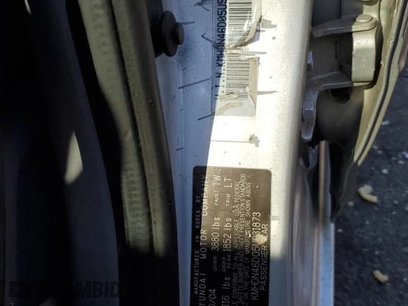 ✅ 2005 Hyundai Elantra GLS • VIN: KMHDN46D05U931873 • Lot: 53387855. Wystawiony na Copart z przebiegiem 248 783 mil. Bezpłatny archiwum sprzedaży aukcyjnych z USA i szczegółowy raport historii pojazdu na DreamBid. Zdjęcie 13.