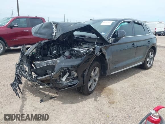 ✅ 2023 Audi Q5 Premium Plus • VIN: WA1BBAFY0P2085212 • Lot: 42392047. Listed on IAAI with Not provided. Free auction sales archive from the USA and detailed vehicle history report at DreamBid. Image 2.