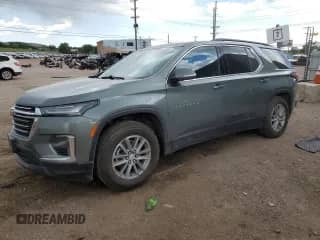 2023 Chevrolet Traverse LT Cloth with VIN 1GNEVGKW7PJ165329, listed as a Copart auction lot 60460025 with 47,034 mi miles and Salvage title. Bid and sale history available at DreamBid. Image 1.