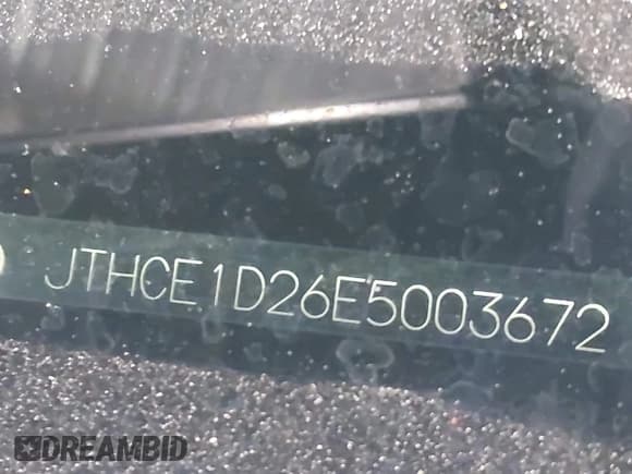 ✅ 2014 Lexus IS 350 • VIN: JTHCE1D26E5003672 • Lot: 42563800. Listed on IAAI with 206,201 mi. Free auction sales archive from the USA and detailed vehicle history report at DreamBid. Image 9.