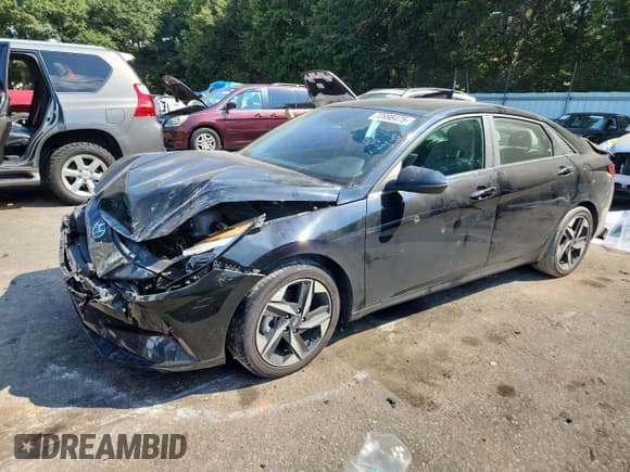 ✅ 2023 Hyundai Elantra Limited • VIN: KMHLN4AJ4PU037628 • Lot: 70998475. Listed on Copart with 44,173 mi. Free auction sales archive from the USA and detailed vehicle history report at DreamBid. Image 1.
