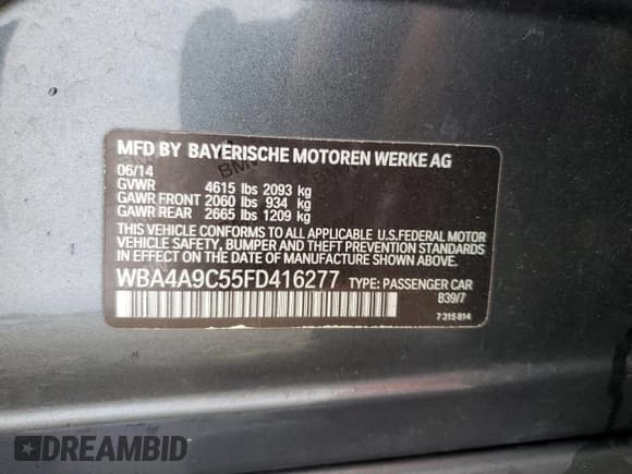 ✅ 2015 BMW 4 Series 428i • VIN: WBA4A9C55FD416277 • Lot: 70769555. Wystawiony na Copart z przebiegiem 95 878 mil. Bezpłatny archiwum sprzedaży aukcyjnych z USA i szczegółowy raport historii pojazdu na DreamBid. Zdjęcie 13.