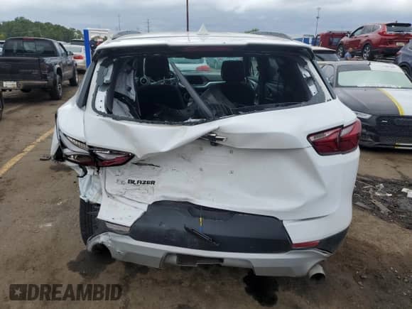 2021 Chevrolet Blazer LT with VIN 3GNKBCRS2MS586117, listed as a Copart auction lot 71646984 with 23,315 mi miles and Non repairable. Bid and sale history available at DreamBid. Image 6.