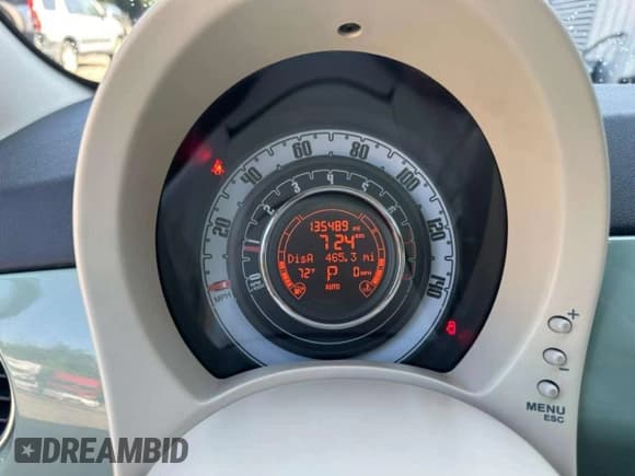 ✅ 2012 FIAT 500 Lounge • VIN: 3C3CFFCR1CT139980 • Лот: 84615765. Опубликован ранее на Copart с пробегом 135 489 миль. Бесплатный доступ к архиву аукционных продаж из США и подробный отчёт об истории автомобиля на DreamBid. Изображение 8.