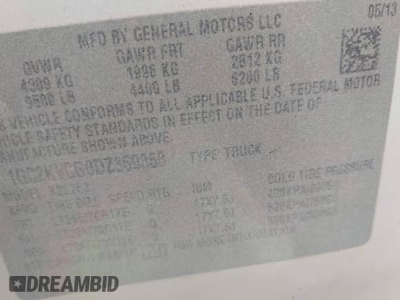 ✅ 2013 Chevrolet Silverado 2500HD Work Truck • VIN: 1GC2KVCG0DZ369368 • Lot: 42505583. Wystawiony na IAAI z przebiegiem 196 105 mil. Bezpłatny archiwum sprzedaży aukcyjnych z USA i szczegółowy raport historii pojazdu na DreamBid. Zdjęcie 9.