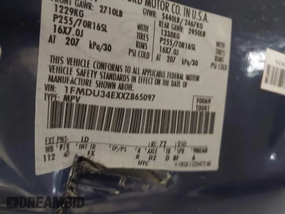 ✅ 1999 Ford Explorer XLT • VIN: 1FMDU34EXXZB65097 • Lot: 41932173. Wystawiony na IAAI z przebiegiem 226 311 mil. Bezpłatny archiwum sprzedaży aukcyjnych z USA i szczegółowy raport historii pojazdu na DreamBid. Zdjęcie 9.