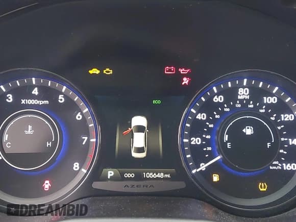 ✅ 2014 Hyundai Azera Limited • VIN: KMHFH4JG8EA365075 • Lot: 43883112. Listed on IAAI with 105,648 mi. Free auction sales archive from the USA and detailed vehicle history report at DreamBid. Image 7.