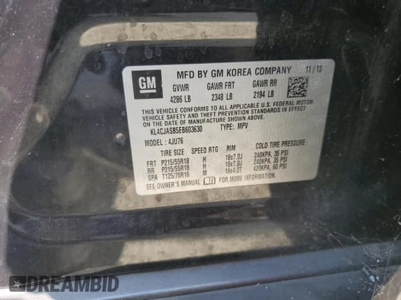 ✅ 2014 Buick Encore • VIN: KL4CJASB5EB603630 • Lot: 90735785. Wystawiony na Copart z przebiegiem Nie podano. Bezpłatny archiwum sprzedaży aukcyjnych z USA i szczegółowy raport historii pojazdu na DreamBid. Zdjęcie 13.