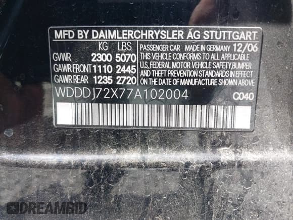 ✅ 2007 Mercedes-Benz CLS 550 • VIN: WDDDJ72X77A102004 • Лот: 42756869. Опубликован ранее на IAAI с пробегом 153 808 миль. Бесплатный доступ к архиву аукционных продаж из США и подробный отчёт об истории автомобиля на DreamBid. Изображение 9.