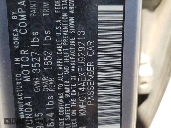 2005 Hyundai Accent GLS z VIN KMHCT4AEXFU929213, wystawiony jako Copart lot #60053935 z przebiegiem 152 892 mil mil oraz Szkoda całkowita • Salvage title. Historia ofert i sprzedaży dostępna na DreamBid. Obrazek 12.