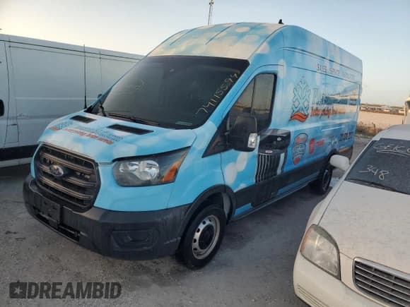 ✅ 2021 Ford Transit Cargo • VIN: 1FTBW3X84MKA65772 • Lot: 74115594. Listed on Copart with Not provided. Free auction sales archive from the USA and detailed vehicle history report at DreamBid. Image 1.