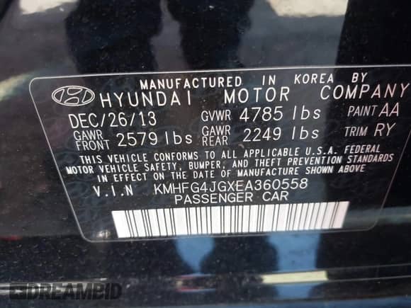 2014 Hyundai Azera с VIN KMHFG4JGXEA360558, выставлен на аукционе IAAI как лот 42845445 с пробегом 147 055 миль миль и . История ставок и продаж доступна на DreamBid. Изображение 9.