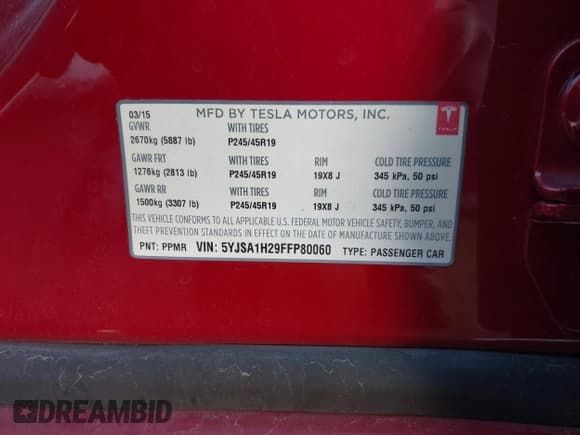 ✅ 2015 Tesla Model S 85D • VIN: 5YJSA1H29FFP80060 • Lot: 43520878. Wystawiony na IAAI z przebiegiem 130 463 mil. Bezpłatny archiwum sprzedaży aukcyjnych z USA i szczegółowy raport historii pojazdu na DreamBid. Zdjęcie 9.