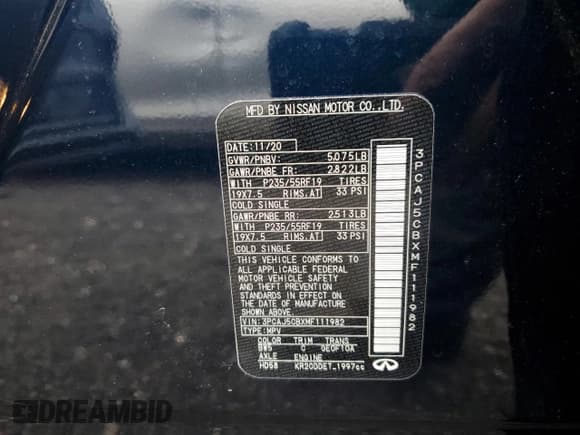 ✅ 2021 Infiniti QX50 Sensory • VIN: 3PCAJ5CBXMF111982 • Lot: 92259885. Wystawiony na Copart z przebiegiem 29 266 mil. Bezpłatny archiwum sprzedaży aukcyjnych z USA i szczegółowy raport historii pojazdu na DreamBid. Zdjęcie 14.