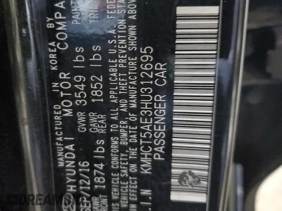 ✅ 2017 Hyundai Accent SE • VIN: KMHCT5AE3HU312695 • Лот: 70917305. Опубликован ранее на Copart с пробегом 120 596 миль. Бесплатный доступ к архиву аукционных продаж из США и подробный отчёт об истории автомобиля на DreamBid. Изображение 13.