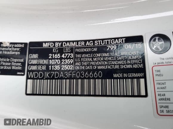 ✅ 2015 Mercedes-Benz SL 550 • VIN: WDDJK7DA3FF036660 • Лот: 85599904. Опубликован ранее на Copart с пробегом 55 383 миль. Бесплатный доступ к архиву аукционных продаж из США и подробный отчёт об истории автомобиля на DreamBid. Изображение 12.