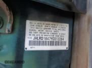 ✅ 2000 Honda CR-V LX • VIN: JHLRD1847YC013284 • Lot: 65856185. Wystawiony na Copart z przebiegiem 187 582 mil. Bezpłatny archiwum sprzedaży aukcyjnych z USA i szczegółowy raport historii pojazdu na DreamBid. Zdjęcie 13.