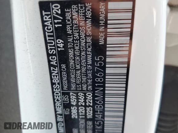 ✅ 2021 Mercedes-Benz CLA 250 • VIN: W1K5J4HB6MN186755 • Lot: 65525915. Wystawiony na Copart z przebiegiem Nie podano. Bezpłatny archiwum sprzedaży aukcyjnych z USA i szczegółowy raport historii pojazdu na DreamBid. Zdjęcie 12.