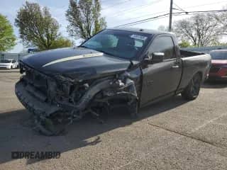 2016 Ram 1500 Express with VIN 3C6JR7AT8GG169837, listed as a Copart auction lot 53047805 with 146,796 mi miles and Salvage title. Bid and sale history available at DreamBid. Image 1.