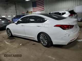 2015 Hyundai Genesis 3.8L z VIN KMHGN4JE9FU087301, wystawiony jako Copart lot #82121444 z przebiegiem 86 377 mil mil oraz Nie do naprawy • Non repairable. Historia ofert i sprzedaży dostępna na DreamBid. Obrazek 2.