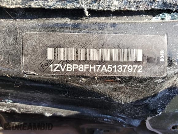 ✅ 2010 Ford Mustang GT • VIN: 1ZVBP8FH7A5137972 • Lot: 62454375. Listed on Copart with Not provided. Free auction sales archive from the USA and detailed vehicle history report at DreamBid. Image 13.