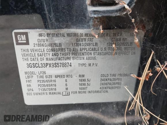 ✅ 2009 Saturn VUE XE • VIN: 3GSCL33PX9S578874 • Lot: 42686512. Wystawiony na IAAI z przebiegiem 230 382 mil. Bezpłatny archiwum sprzedaży aukcyjnych z USA i szczegółowy raport historii pojazdu na DreamBid. Zdjęcie 9.