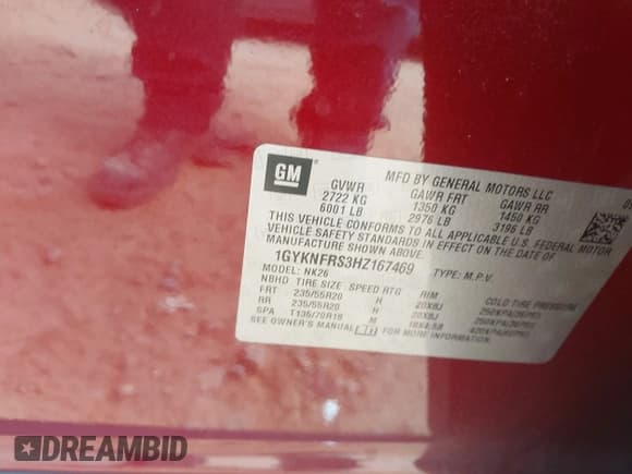 ✅ 2017 Cadillac XT5 Platinum AWD • VIN: 1GYKNFRS3HZ167469 • Lot: 43147738. Listed on IAAI with 129,464 mi. Free auction sales archive from the USA and detailed vehicle history report at DreamBid. Image 9.