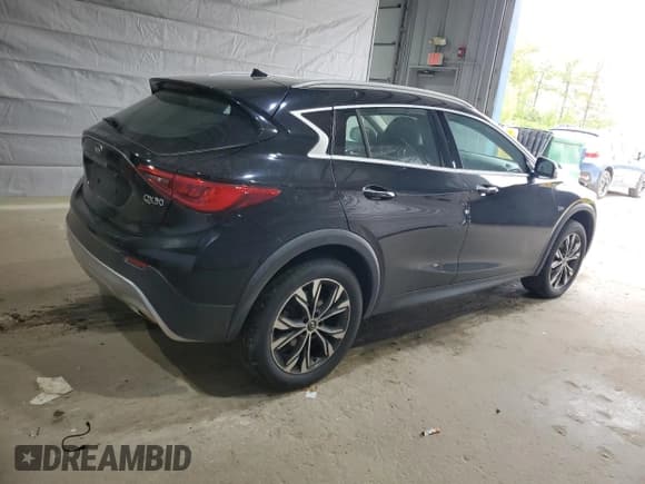✅ 2018 Infiniti QX30 Essential • VIN: SJKCH5CR7JA057432 • Lot: 57773095. Listed on Copart with 94,839 mi. Free auction sales archive from the USA and detailed vehicle history report at DreamBid. Image 3.