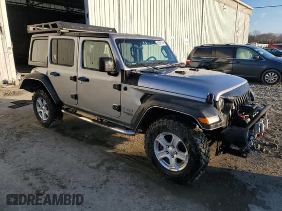 ✅ 2020 Jeep Wrangler Unlimited Sport S • VIN: 1C4HJXDN3LW162401 • Lot: 45099135. Listed on Copart with 74,197 mi. Free auction sales archive from the USA and detailed vehicle history report at DreamBid. Image 4.