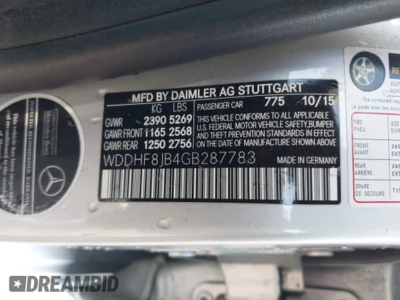 ✅ 2016 Mercedes-Benz E 350 Sport • VIN: WDDHF8JB4GB287783 • Lot: 43494781. Wystawiony na IAAI z przebiegiem 106 181 mil. Bezpłatny archiwum sprzedaży aukcyjnych z USA i szczegółowy raport historii pojazdu na DreamBid. Zdjęcie 9.