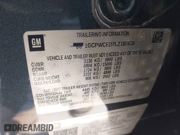 2020 Chevrolet Silverado 1500 LT с VIN 1GCPWCED7LZ180636, выставлен на аукционе IAAI как лот 42689208 с пробегом 69 667 миль миль и . История ставок и продаж доступна на DreamBid. Изображение 9.