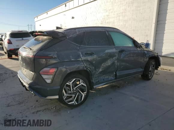 2024 Hyundai Kona N Line with VIN KM8HACA38RU087433, listed as a Copart auction lot 87017794 with 63,649 mi miles and Non repairable. Bid and sale history available at DreamBid. Image 3.