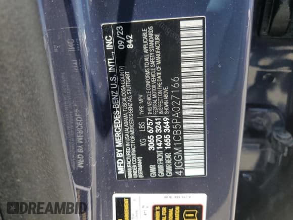 ✅ 2023 Mercedes-Benz EQE 350 • VIN: 4JGGM1CB5PA027166 • Lot: 64284175. Wystawiony na Copart z przebiegiem 8 231 mil. Bezpłatny archiwum sprzedaży aukcyjnych z USA i szczegółowy raport historii pojazdu na DreamBid. Zdjęcie 13.