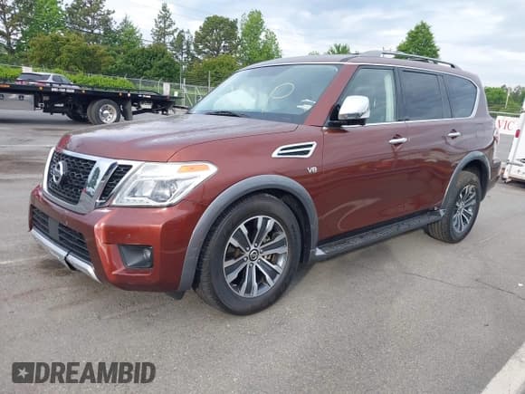 ✅ 2018 Nissan Armada SL • VIN: JN8AY2ND0J9052718 • Lot: 42088571. Listed on IAAI with 61,671 mi. Free auction sales archive from the USA and detailed vehicle history report at DreamBid. Image 2.