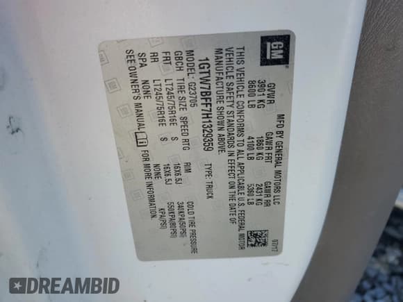 ✅ 2017 GMC Savana Cargo • VIN: 1GTW7BFF7H1329359 • Lot: 47080575. Wystawiony na Copart z przebiegiem 181 686 mil. Bezpłatny archiwum sprzedaży aukcyjnych z USA i szczegółowy raport historii pojazdu na DreamBid. Zdjęcie 13.