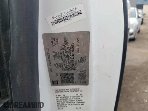 ✅ 2019 Chevrolet Colorado 2WD Work Truck • VIN: 1GCHSBEA9K1289631 • Лот: 67447614. Опубликован ранее на Copart с пробегом 99 056 миль. Бесплатный доступ к архиву аукционных продаж из США и подробный отчёт об истории автомобиля на DreamBid. Изображение 15.